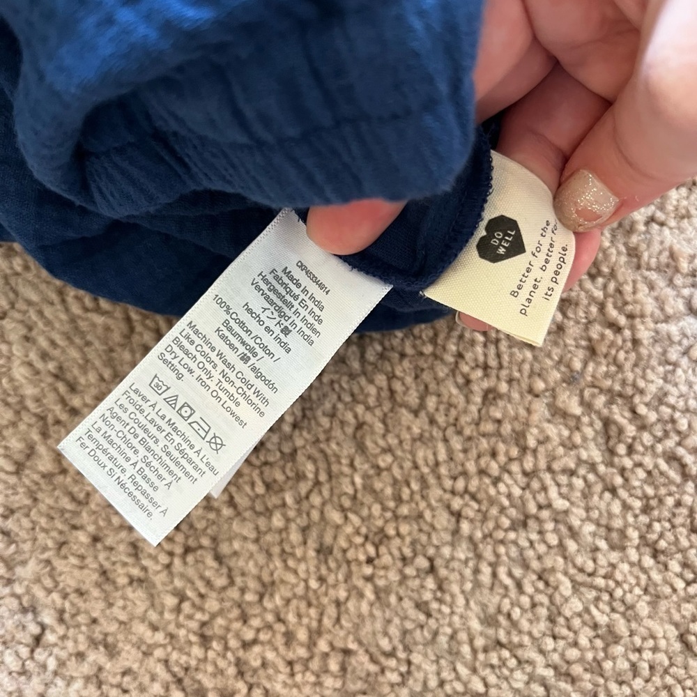 Madewell Lightspun Tapered Leg Jumpsuit Size 0 New with Tags Blue - Picture 9 of 10